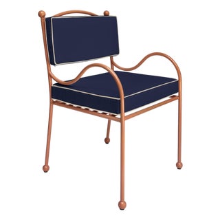 Panarea Armchair in Spritz with Blue & Cream Upholstery by Ceraudo For Sale