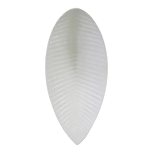 Stig Lindberg for Gustavsberg, Sweden Mid Century Modern Leaf Shaped White Ceramic Bowl Reptile Series 1950s