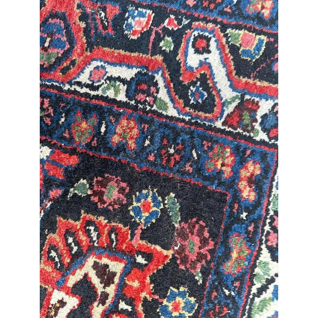Mid-Century Kurdish Rug, 1940s For Sale - Image 9 of 17