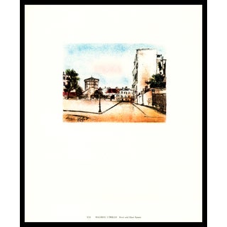 1974 Maurice Utrillo Collotype "Street and Open Square" For Sale