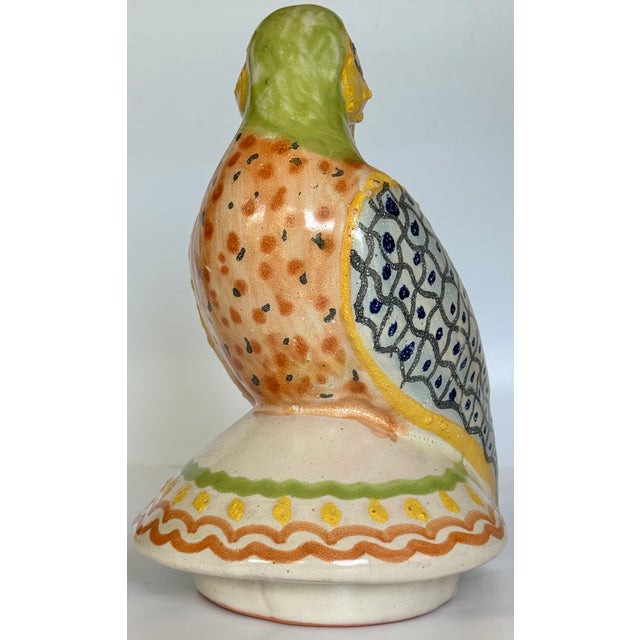 Canary Yellow Made in Mexico Hand Painted and Glazed Terra Cotta Tucan Figure For Sale - Image 8 of 15