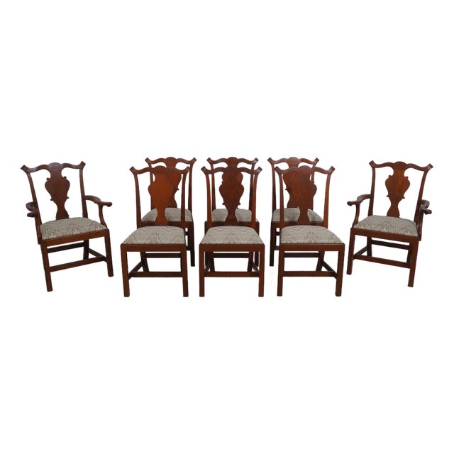 Set of Eight Eldred Wheeler Cherry Dining Room Chairs For Sale