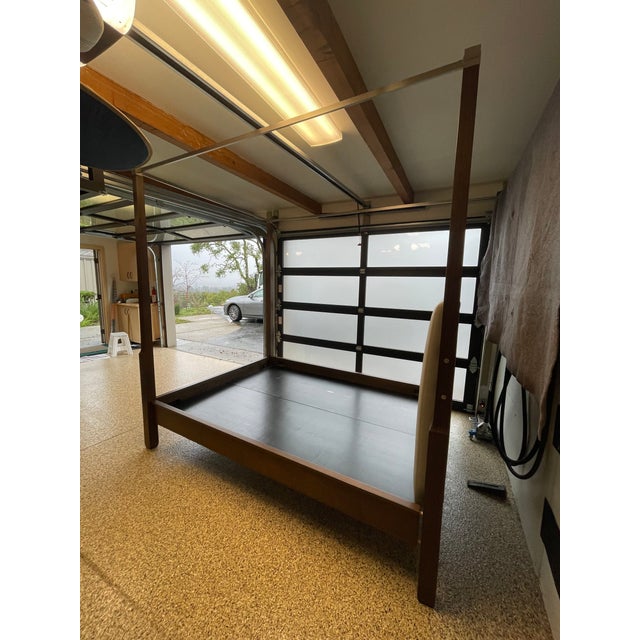 Holly Hunt Queen Sorraia Bed With Leather Headboard For Sale - Image 13 of 15