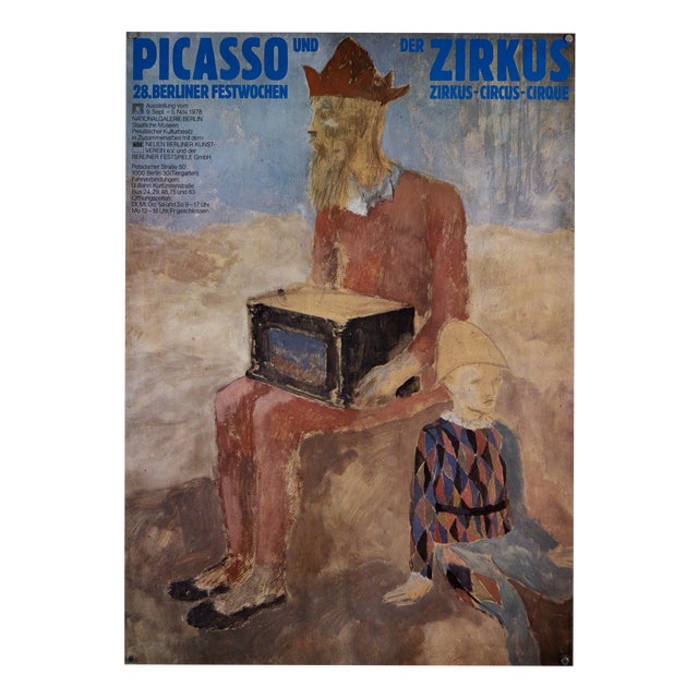 Picasso the Circus Exhibition Poster by Pablo Picasso, 1978 For Sale