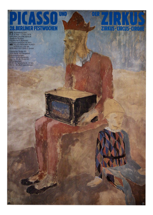 Picasso the Circus Exhibition Poster by Pablo Picasso, 1978