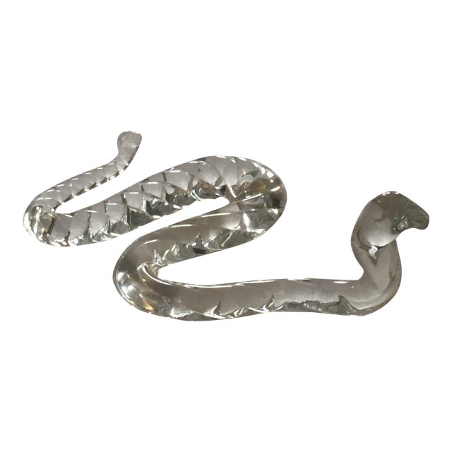 1970s Hand Blown Glass Snake For Sale