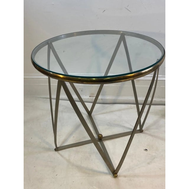 Modernist Aluminum and Brass Cage Design Table Designed By John Vesey In The 1970's.