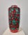West German Pottery Floor Vase in Red and Green attributed to Scheurich, Germany, 1960s For Sale - Image 6 of 8