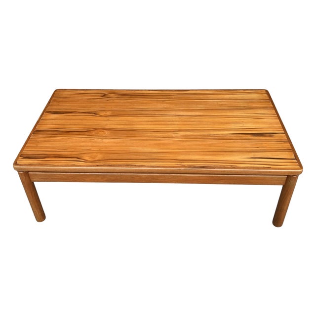 Vintage Danish Modern Solid Wood Coffee Table For Sale In Los Angeles - Image 6 of 12