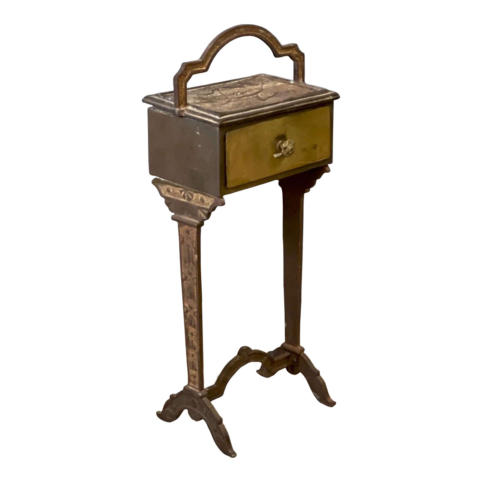 1920s Antique Art Deco Smoking Stand With Nudes | Chairish