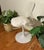 Vintage Hollis Jones Style Lucite Acrylic Swivel Side Chair White Tulip Base, Circa 1970s For Sale - Image 9 of 12