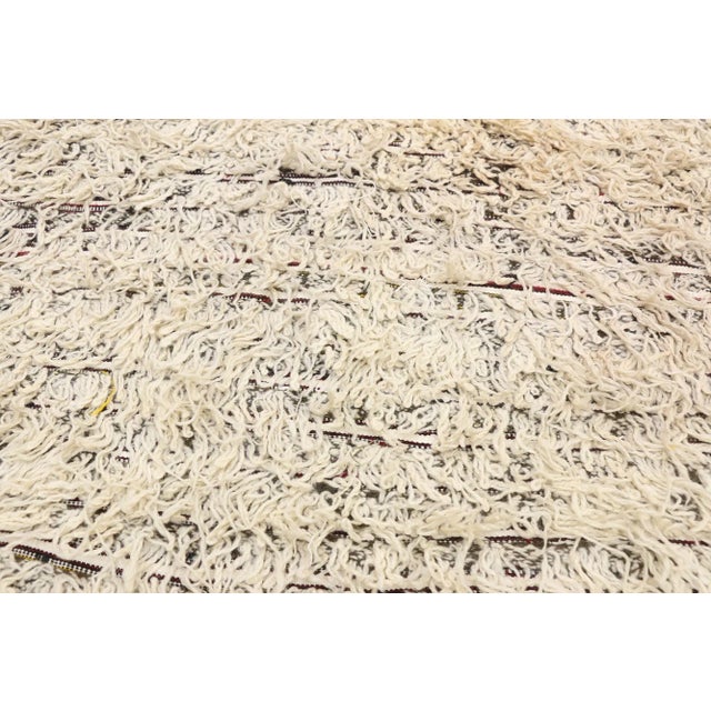 Late 20th Century Late 20th Century Beni Ourain Moroccan Wedding Blanket - 04'05 X 09'00 For Sale - Image 5 of 9