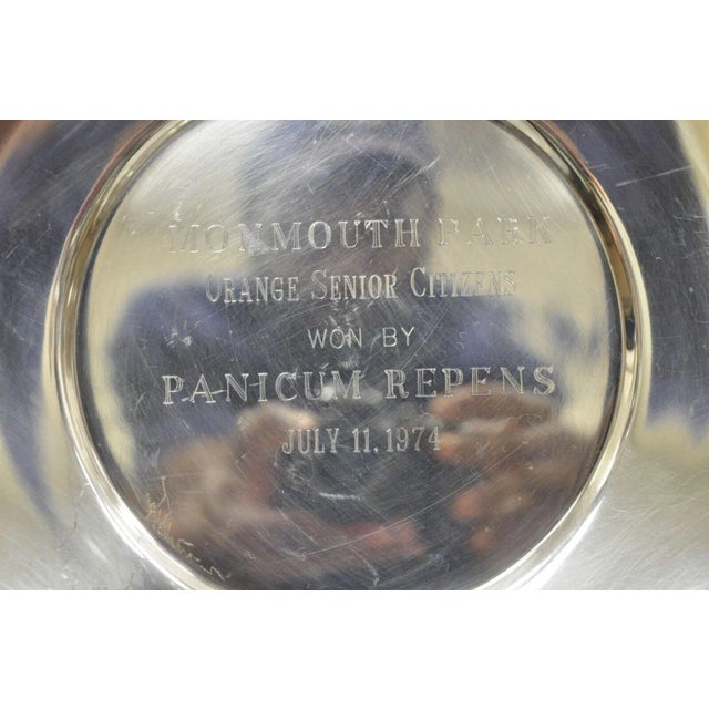 Victorian Vintage Wallace 1125 Silver Plated Monmouth Park Award Plates - a Pair For Sale - Image 3 of 12