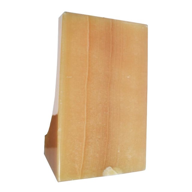 Mid 20th Century Abstract Mid-Century Modern Geometric Serpentine Stone Bookend For Sale - Image 5 of 7