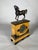 Stone Charles X Style Mantelpiece Set with Horse Clock and Pair of Casseroles For Sale - Image 7 of 12