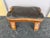1960s, Mid Century Camel Stool / Ottoman . Has a black leather reversible cushion. Stuffed with old newspapers. The cotton...