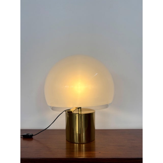 Italian lamp, model "LTA6 Porcino," designed by Luigi Caccia Dominioni for Azucena Milano in 1967, with a cylindrical...
