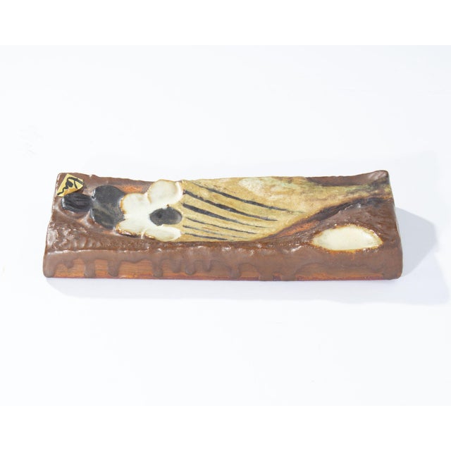 Mid-Century Modern Helmut Friedrich Schäffenacker German Ceramic Wall Plaque For Sale - Image 3 of 8