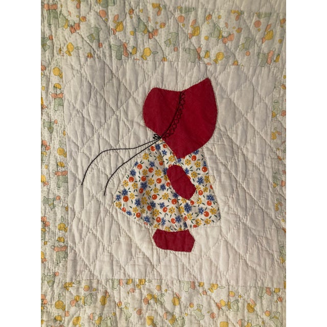 1920 American Quilt Cotton. Adorable Colors and Design. A Great Piece of Americana and American History. For Sale - Image 12 of 12