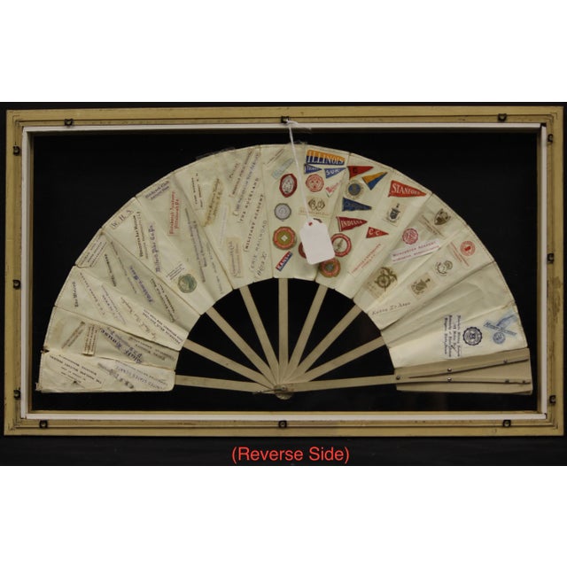 16 panel/ 9 wood slat frame embellished with 9) letterhead emblems (front side) & 72 verso/ (rear side) Image Sz: 10 3/4"H...