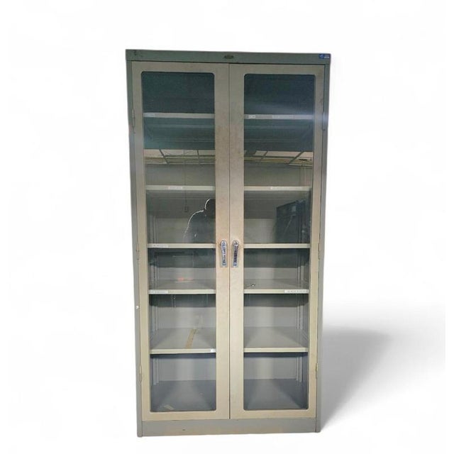 Gray Industrial Metal Laboratory Cabinets from N.V. Boma, 1960s For Sale - Image 8 of 10