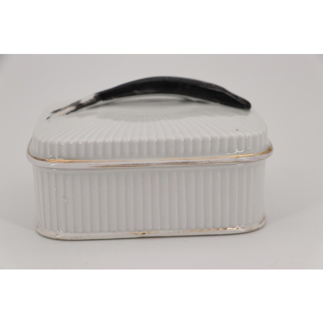 Antique 1800s Austrian Hand Painted Porcelain Lidded Sardine Box For Sale - Image 11 of 14
