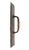 Commercial style door pull made of bronze with a patina finish. The original mounting screws are included. Good condition...