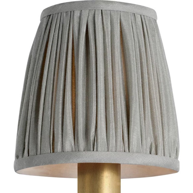 Traditional Visual Comfort Signature 4" Pleated Mist Silk Shade For Sale - Image 3 of 3