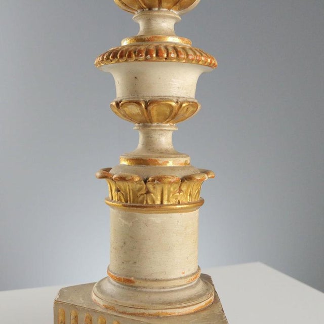 Carved and Gilded Wooden Candelabra, Italy, 19th Century For Sale - Image 5 of 10
