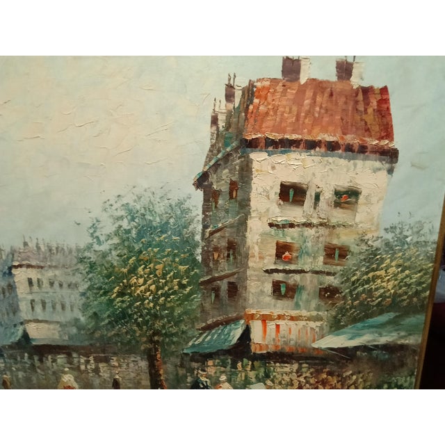 1950s Caroline Burnett Impressionist Paris Cityscape Painting For Sale - Image 4 of 5
