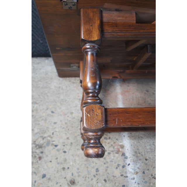 1976 Ethan Allen Old Tavern Pine Farmhouse Dropleaf Coffee Table For Sale - Image 10 of 11