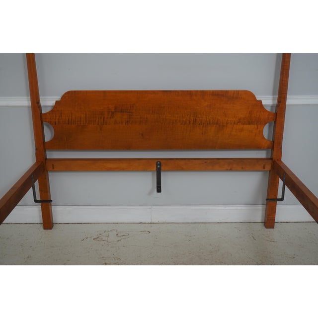 Traditional Eldred Wheeler Queen Size Tiger Maple Bed For Sale - Image 3 of 16