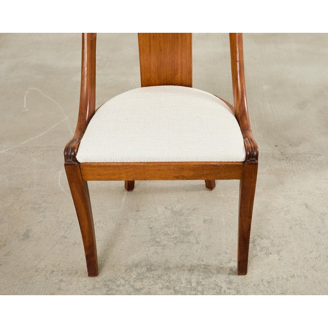 Set Six French Art Deco Gondola Dining Chairs For Sale - Image 12 of 18