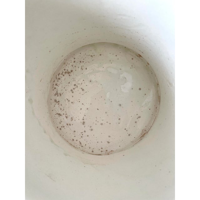 Vintage Ceramic Hand,-Painted Floral Cache-Pot or Planter. Made in Spain. Pink, Red, White. For Sale - Image 11 of 11