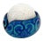 Boho Chic Handcrafted Deep Water Blue Ceramic Yarn Bowl For Sale - Image 4 of 5