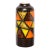 Mid-Century Ceramic Vase in Burnt Umber W/ Yellow & Orange Details by Aldo Londi For Sale