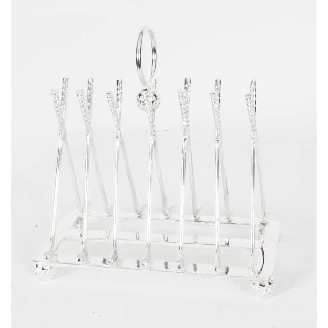 This is a delightful Vintage silver plated toast rack, also ideal for letters, dating from the second half of 20th...