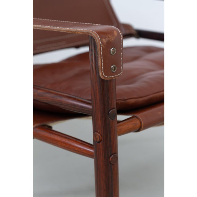 Brown Sirocco Safari Lounge Chair in Rosewood by Arne Norell for Aneby Mobler, Sweden, 1970s For Sale - Image 10 of 18