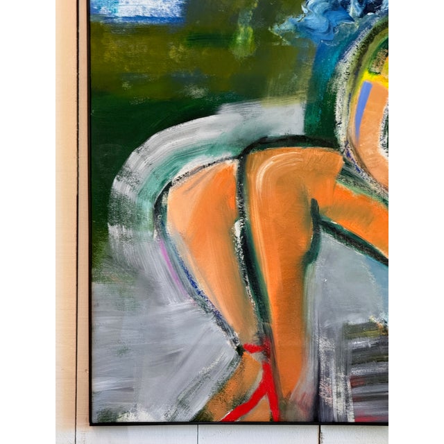 Figurative "Yellow Dress" by James Brown, Oil on Canvas For Sale - Image 3 of 7