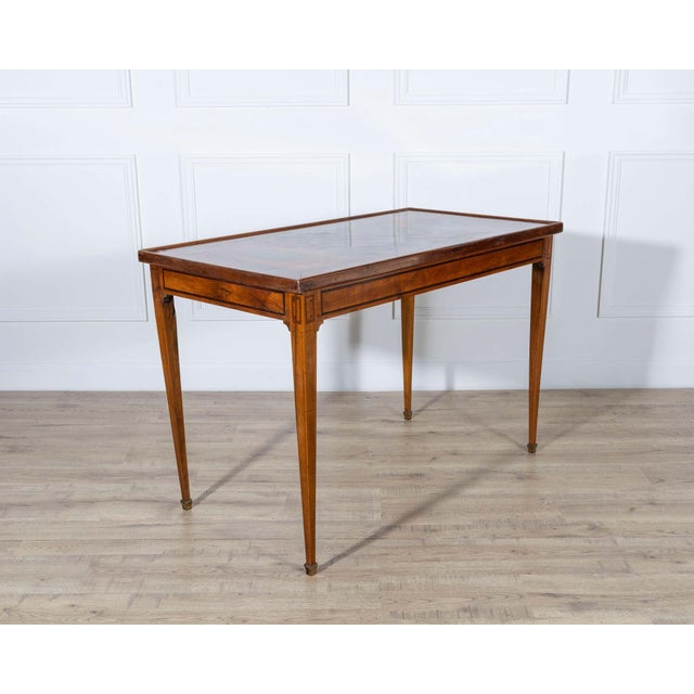 Late 18th-Century Tric Trac Games Table in Varnished Marquetry For Sale - Image 10 of 13