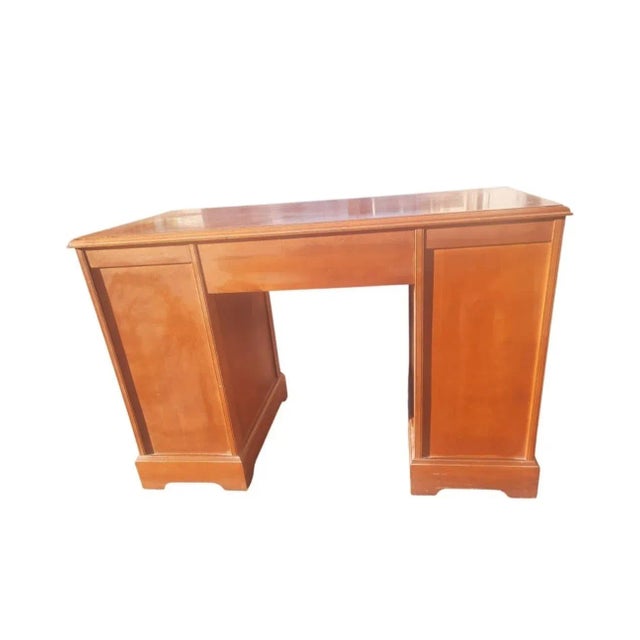 Tan Ethan Allen Classic Manor Solid Maple 8-Drawer Partners Desk Writing Desk, Circa 1950s For Sale - Image 8 of 11