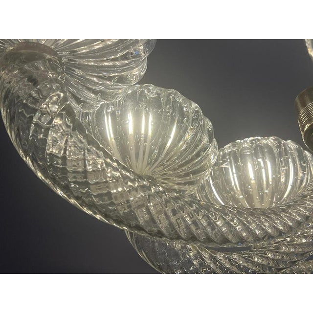 Murano Glass Chandelier attributed to Barovier & Toso, 1940s For Sale - Image 14 of 18
