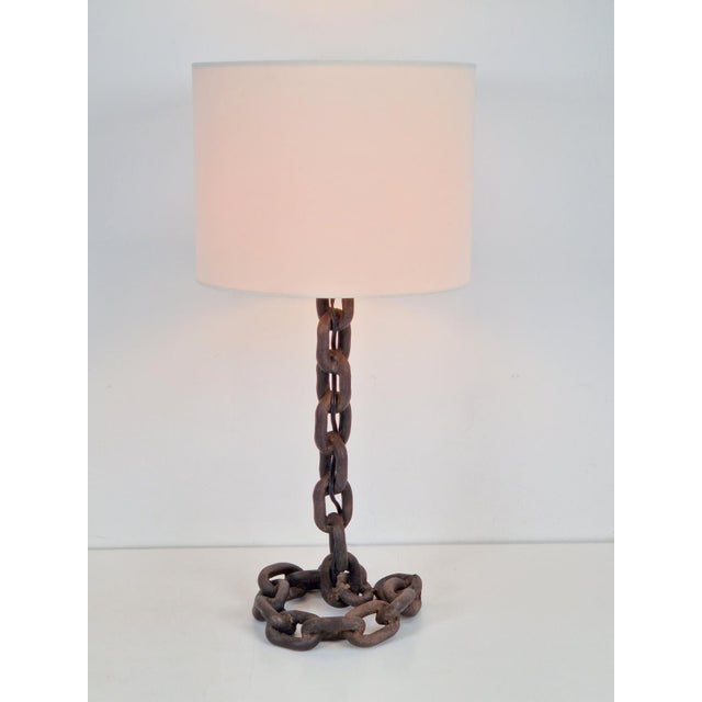 Brutalist Chain Table Lamp attributed to Franz West, 1980s For Sale - Image 11 of 11