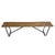 Farmhouse Vintage Wood & Iron School Bench For Sale - Image 3 of 5