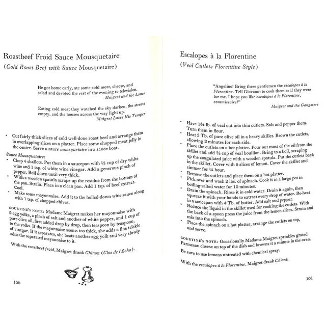 Paper "Madame Maigret's Recipes" 1975 Courtine, Robert J. For Sale - Image 7 of 11