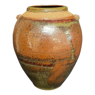 Mid 20th Century Neutral Gradient Studio Pottery Vase For Sale
