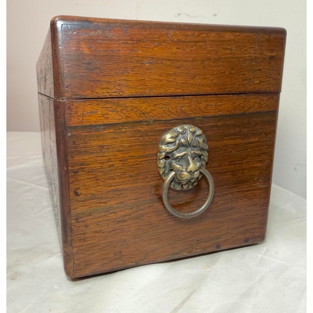 Antique 1800's English Inlaid Mother of Pearl Rosewood Wood Dual Tea Caddy Box For Sale - Image 9 of 18
