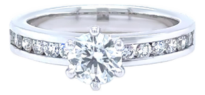 18ct White Gold Round Brilliant Cut Diamond Ring 0.95ct 5.75g, Size 6