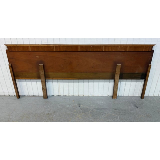 Wood Mid-Century Modern King Size Walnut & Rosewood Headboard For Sale - Image 7 of 7