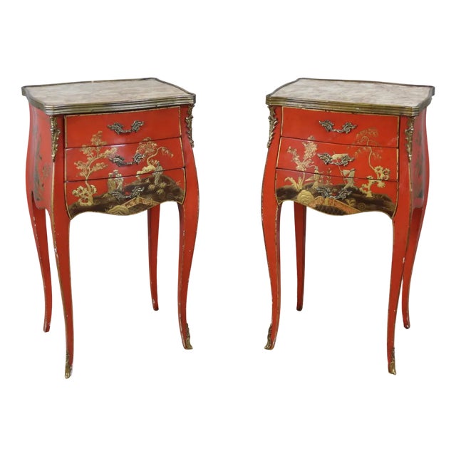 Louis XV Bedside Table, 1970s, Set of 2 For Sale